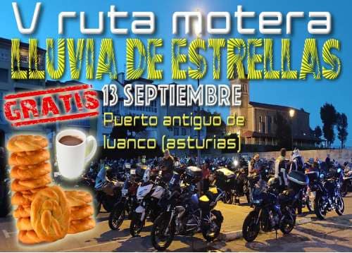 Ruta Motera Nocturna Lluvia de Estrellas