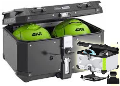 Top case para dos cascos integrales