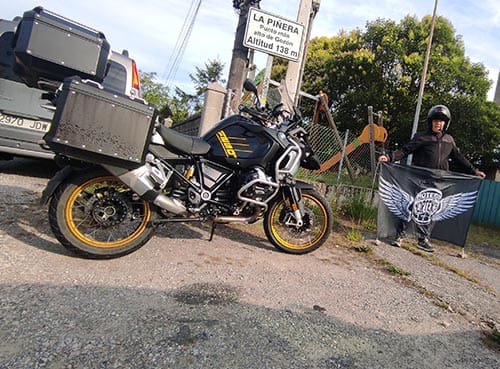 bandera Moteros Norteños en La Pieñera